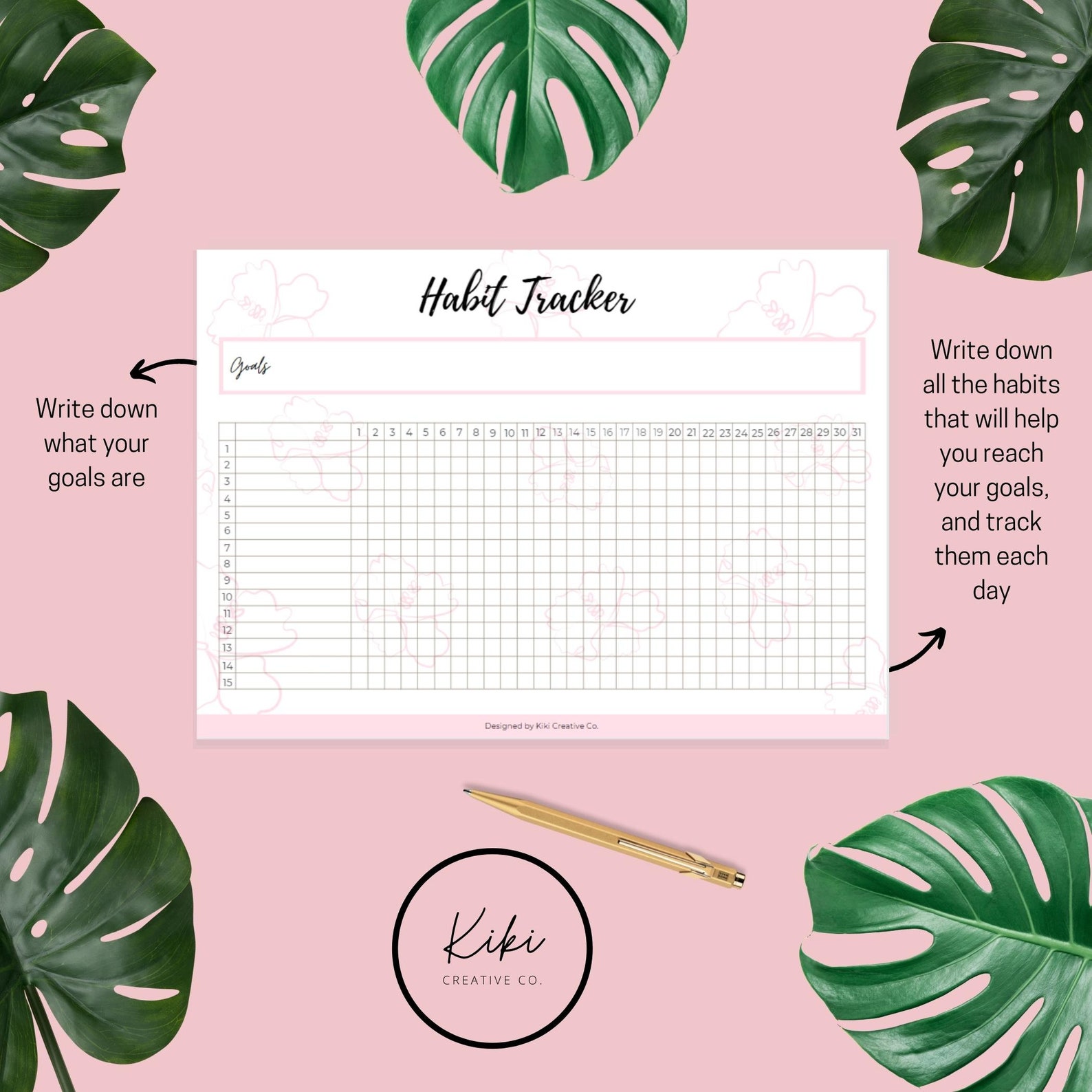 Habit Tracker Habits Tracker Habit Chart Daily Weekly Etsy