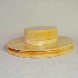 Wooden Boater Hat Block Set 30 OV - 3.5&quot; or 2.5&quot; wide brim- Boater Hat Block - Hat Making Tool - Millinery Tools - Hat Making - Bolero Hat