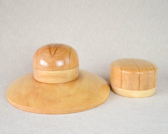 Wide Brim Boater Hat Block Set 23 OV - Hat Block Set -  Two-Sided Brim Block - Millinery tools - Hat Making - Millinery - Crown Block Set