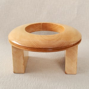 Houten flensrandblok BB21 - Flensrandblok - Omhoog gedraaid randblok - Ovaal randblok - Gereedschap voor het maken van hoeden - Gemakkelijke hoedenblokken