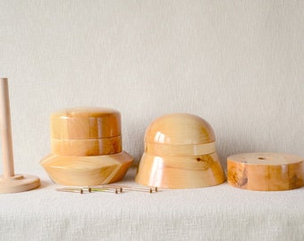 Deluxe Cloche Hat Block Set with Stand 8S - Cloche Hat Blocks - Flapper Hat Making - Millinery Tools - Hat Making - Easy Hat Blocks