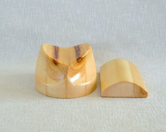 Fedora Krone Block CB04 aus Holz mit Drücker - Fedora Hut Block - Hutmacher Werkzeug - Fedora Hut - Hutmacher - Hutmacherwerkzeug