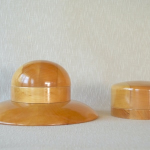 Wooden Hat Block Set 20 - Hat Block Set with Wide Brim Block - Wide Brim Block - Millinery Tools - Hat Making - Easy Hat Blocks