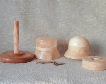 Deluxe Doll Size Hat Block Set STYLE 8 - Hat Block Set for Dolls - Hat Making - Hat Making Blocks - Easy Hat Blocks