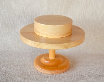 Wooden Mini Boater Hat Block Set 17S - Summer Hat Brim Block Set -  Two-Sided Brim Block - Wood Hat Block - Millinery Tool - Boater hat