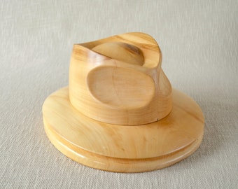 Fedora Hat Block Set F35 – Optional presser – Trilby Hat Block Set - Fedora Hat Block Set - Hat Making Tool - Trilby Hat - Millinery tools