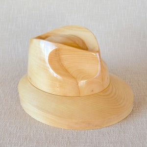 Wooden Fedora Hat Block With Flip Brim Set F34 Optional - Etsy