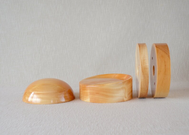 Wooden Crown Block SET 5 - Circular Outline - Hat Making Block Set ...