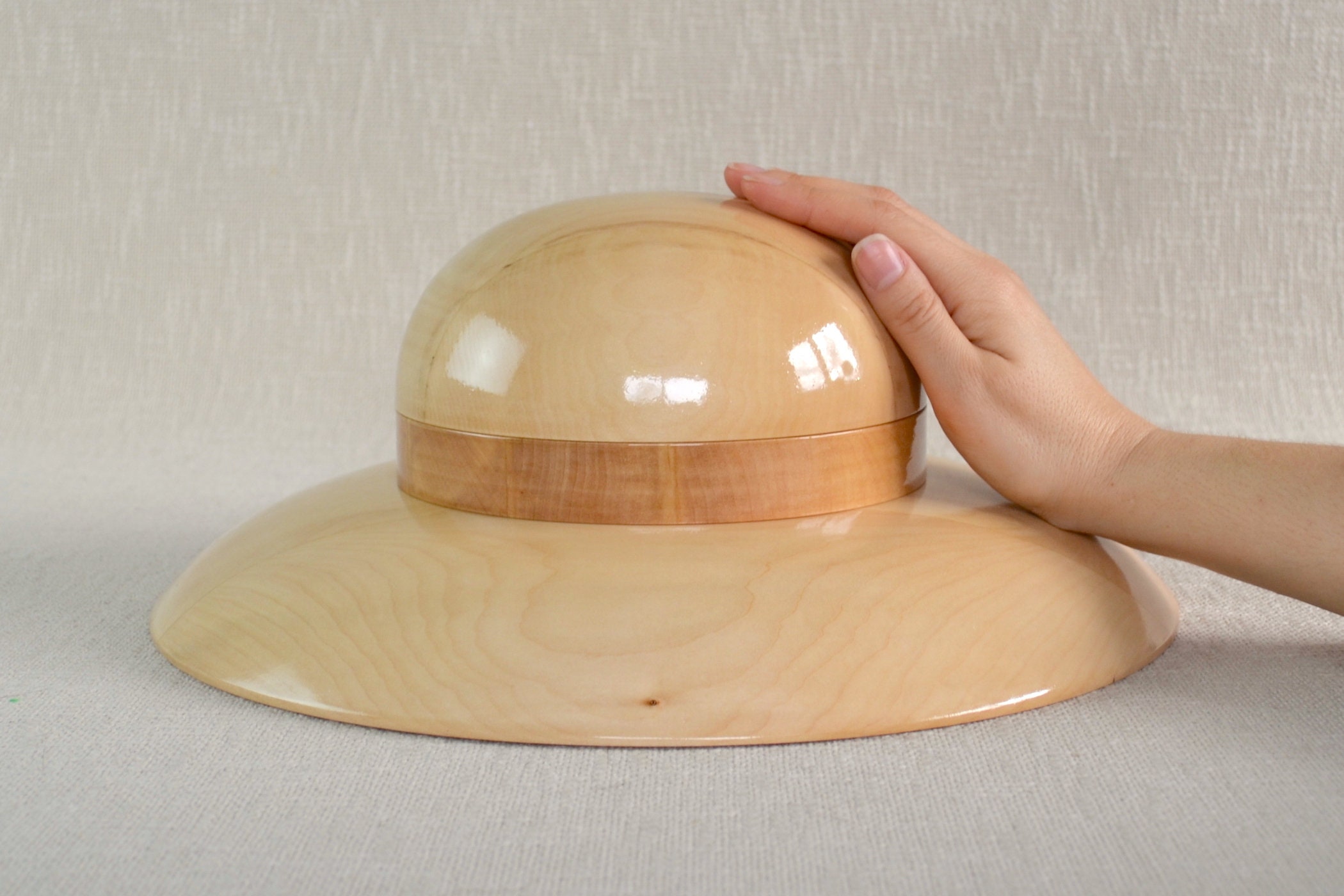 Wooden Percher Hat Block - diameter 16cm x 13cm - millinery block  ,supply**easy_hatblocks, HGEWATG10846914092260 : : Home