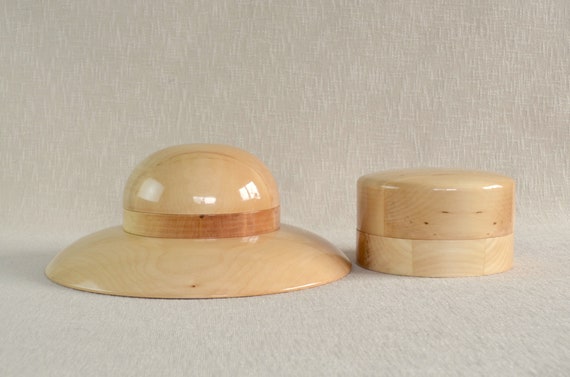 Wooden Hat Block Set 20 Hat Block Set With Wide Brim Block Wide