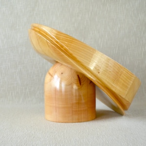 Saucer Fascinator Hat Block ELIZABETH - Wooden Hat Making Block - Hat Making - Percher hat block - Millinery Tools - Easy Hat Blocks