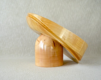 Saucer Fascinator Hat Block ELIZABETH - Wooden Hat Making Block - Hat Making - Percher hat block - Millinery Tools - Easy Hat Blocks