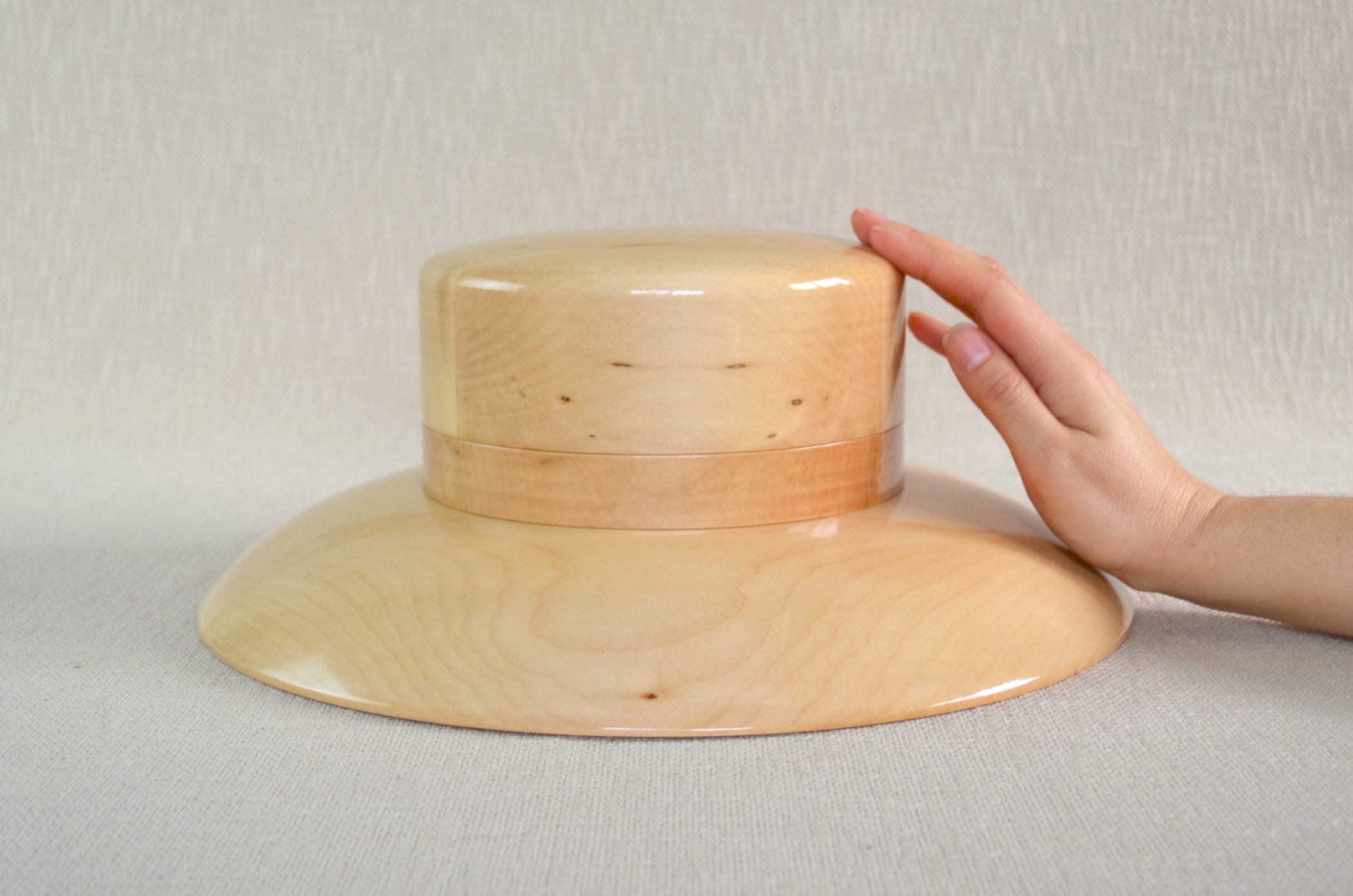2912 Handmade 4 Size Domed Wooden Hat Fascinator Base Millinery Block Antique Primitive Amish Solid Wood Millinery Block Dome 2  main image 4