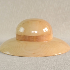 Wooden Hat Block Set with Wide Brim Block - Hat Block Set 18R -  Cartwheel Brim Block - Millinery Tools - Sun Hat Making - Hat Mould