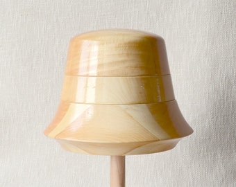 Wooden Bucket Hat Block Set 9 - Double Brim Block - Cloche Hat Block - Flapper Hat Making - Millinery Tools - Hat Making - Easy Hat Blocks