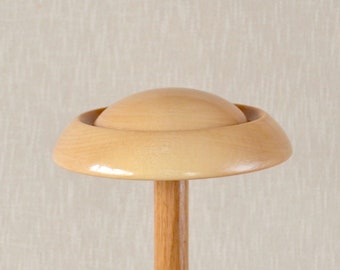REBECCA Pillbox Hat Block - 17cm in diameter - Hat Making Block - Wooden Hat Block - Porkpie Hat Block - Hat block - Easy Hat Blocks