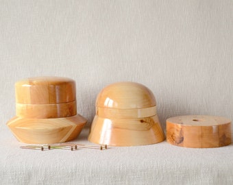 Deluxe Cloche Hat Block Set 8 - Double Brim Block - Cloche Hat Blocks - Flapper Hat Making - Millinery Tools - Hat Making - Easy Hat Blocks