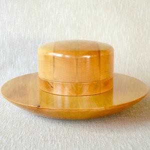 Wooden Hat Block Set With Wide Brim Block - Hat Block Set 18F - Boater ...
