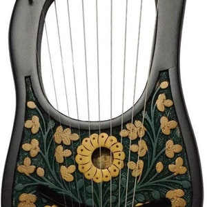Handmade Lyre Harp 10 Metal String Instrument Shesham Wood/Lyra Harps/Lyre Harp