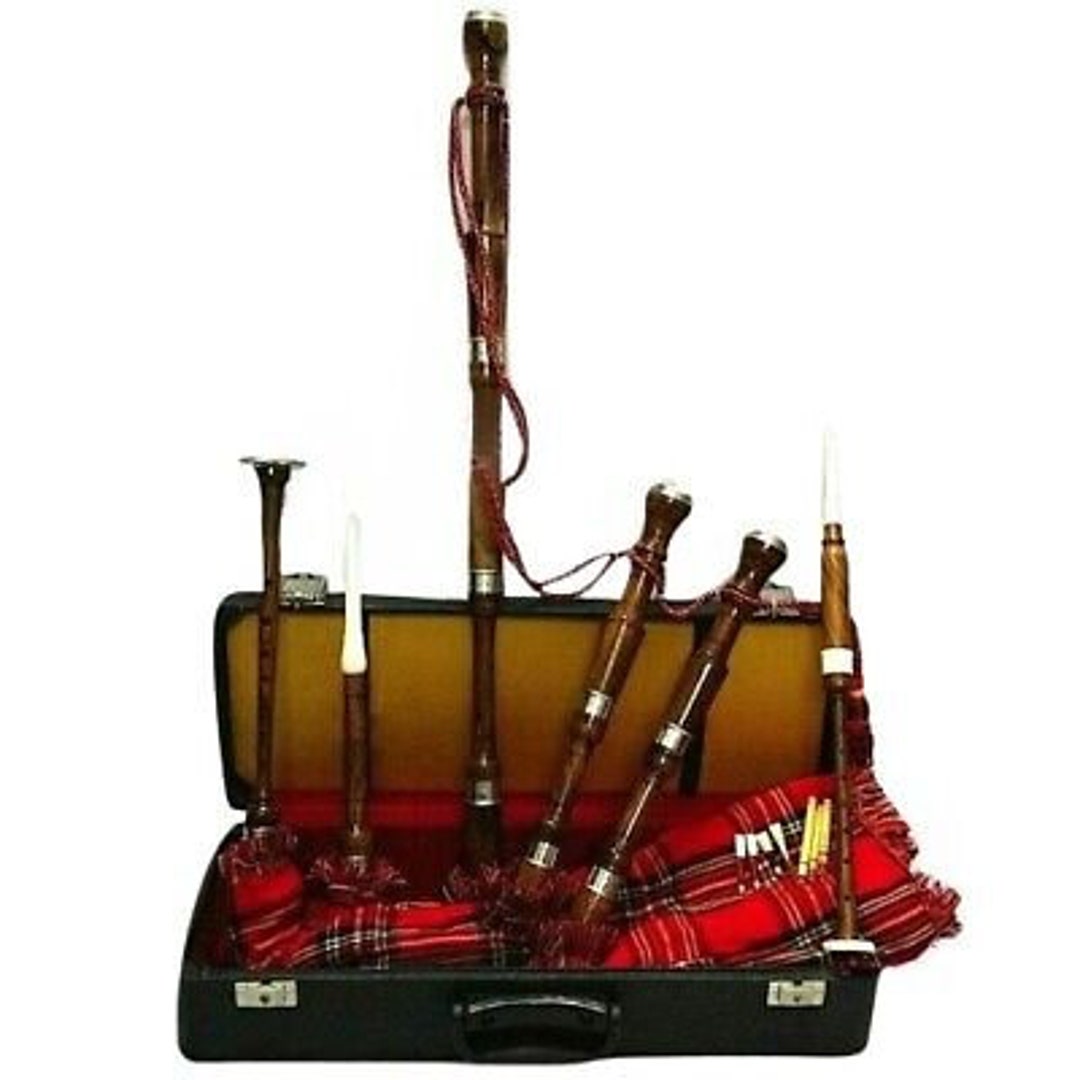 Scottish Bagpipe Full Set Silver Mounts/great Highland Bagpipe - Etsy