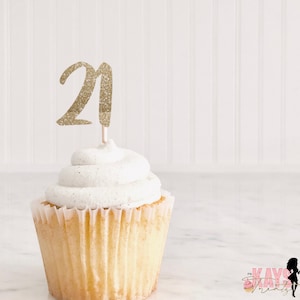 Happy 21st Birthday Cake Topper, Glitter Card Cake Topper, Happy 21st Birthday, 21st Birthday Topper, Eindelijk 21, Glitter cupcake topper