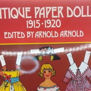 Ephemera, Memorabilia, Book, Paper Back, Paper Doll, Paper Doll Cutout, Pretend Play, Antique Paper Dolls, Clothing History, Unused, 1975