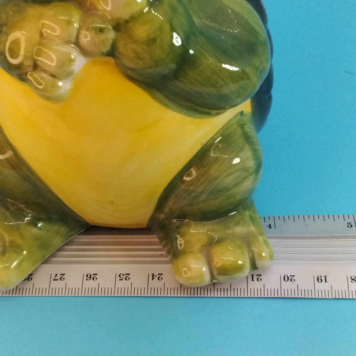 Figurine Turtle Coin Bank Turtle Bank Green Standing Etsy Canada