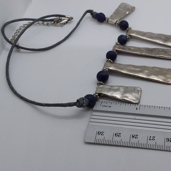 Jewelry, Necklace, Bib Necklace, Liquid Steel, Ha… - image 4