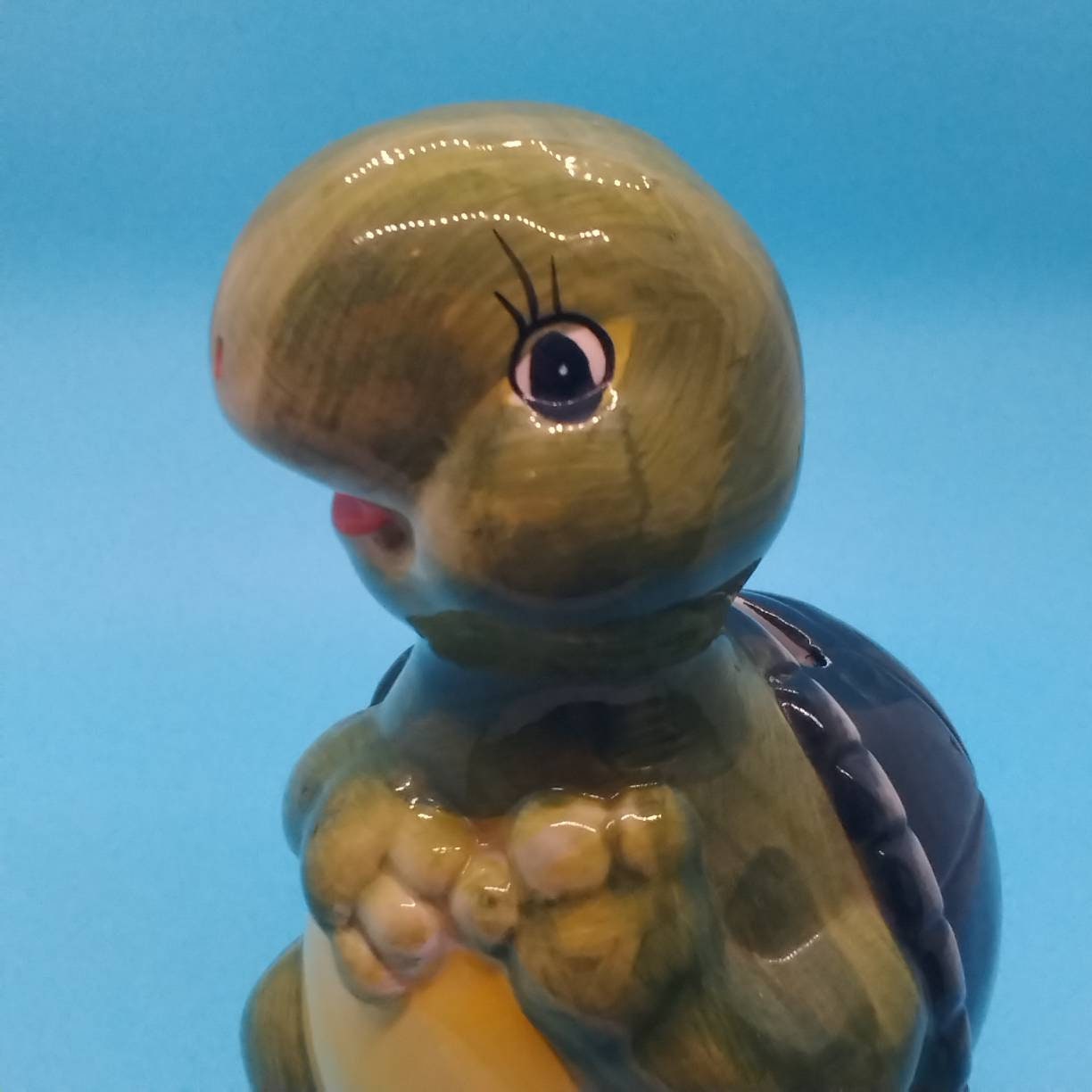 Figurine Turtle Coin Bank Turtle Bank Green Standing Etsy Canada