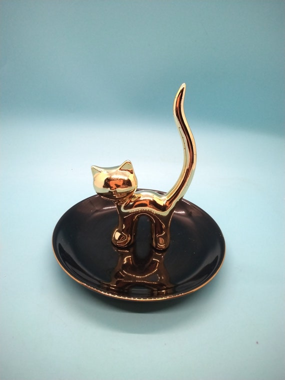Trinket Dish, Jewelry Tray, Ring Holder, Golden C… - image 4