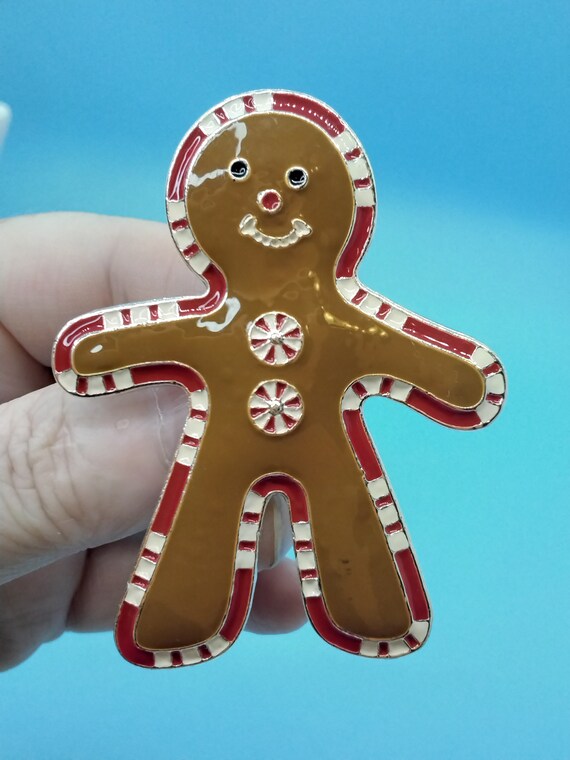 Jewelry, Brooch/Pendant, Gingerbread Man, Christm… - image 9