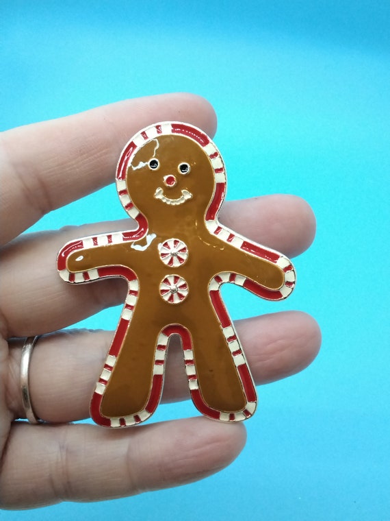Jewelry, Brooch/Pendant, Gingerbread Man, Christm… - image 1
