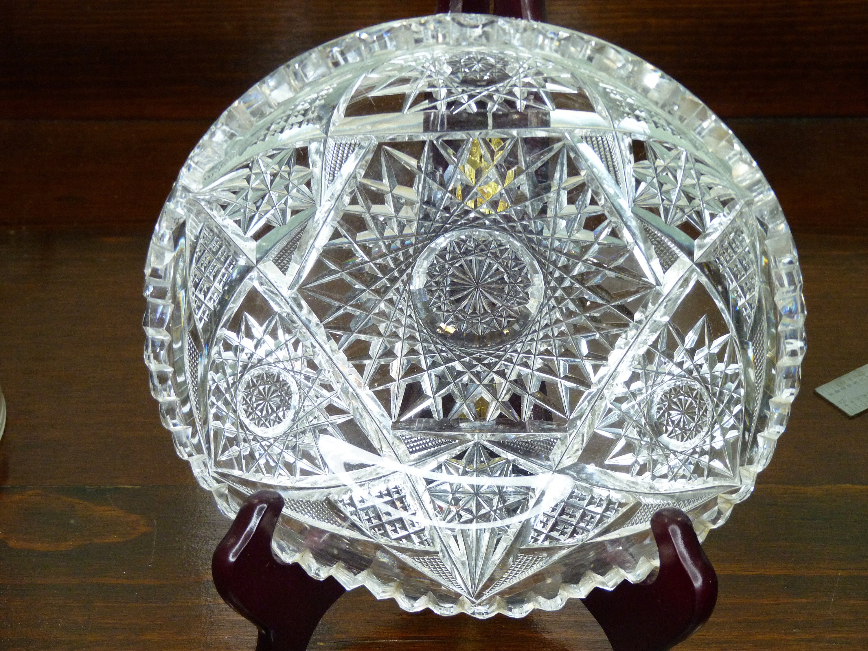 Vintage 7 Leaded Cut Crystal Bowl With Saw Tooth Rim Etsy UK