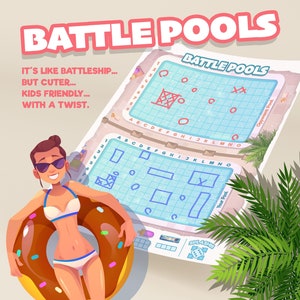 Battle-Pools - A Battleship Game with a little Twist to Print at Home - Suitable for Kids