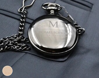 Personalized Pocket Watch, Custom Watch Groomsmen, Best Man Gifts,   Handmade Pocket Watch, Personalized Gift For Men, Groomsmen Gifts