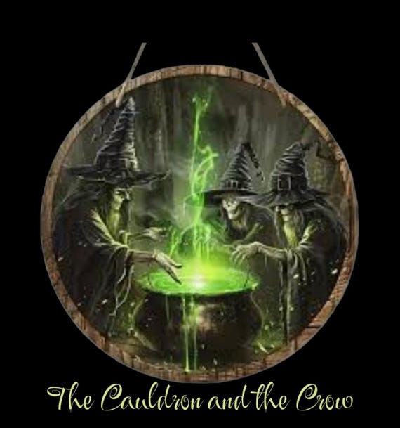 Samhain Night Magic-  Coven of Witches Wooden Sign for Altar, Shrine, Garden or Home Decor