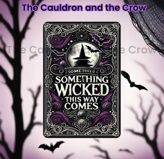 Something Wicked This Way Comes Metal Sign for Altar, Shrine, Garden or Home Decor