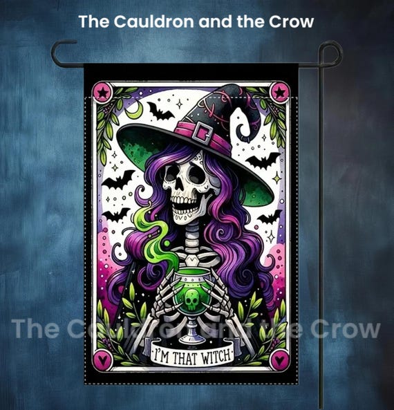 I'm That Witch Garden Flag for patio, lawn, garden, yard, deck, porch, or veranda