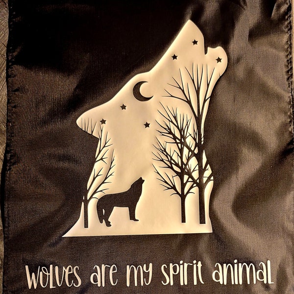 Spirit Animal Garden Flag--Wolfe Edition-  (Shown in Silver Vinyl)