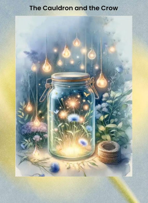 Fae (Fairy) Firefly Jar Garden Flag for patio, lawn, garden, yard, deck, porch, or veranda