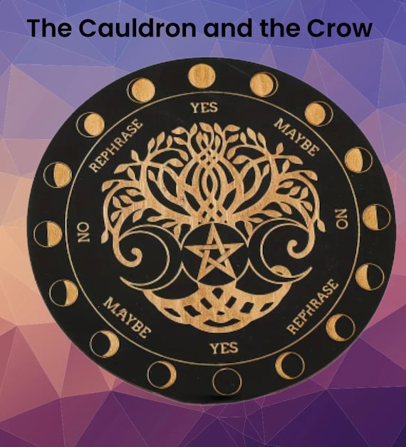 Tree of Life/Triple Moon 6" Pendulum Divination Board with FREE PENDULUM