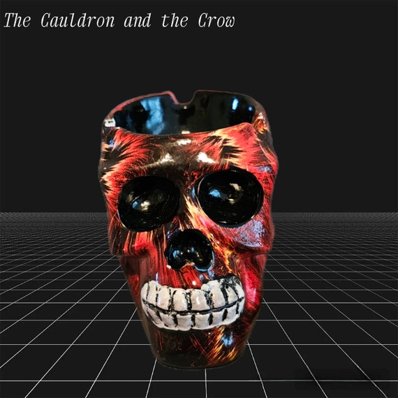 Ceramic/Resin Sphere Skull Holders for Desk, Altar, Shrine