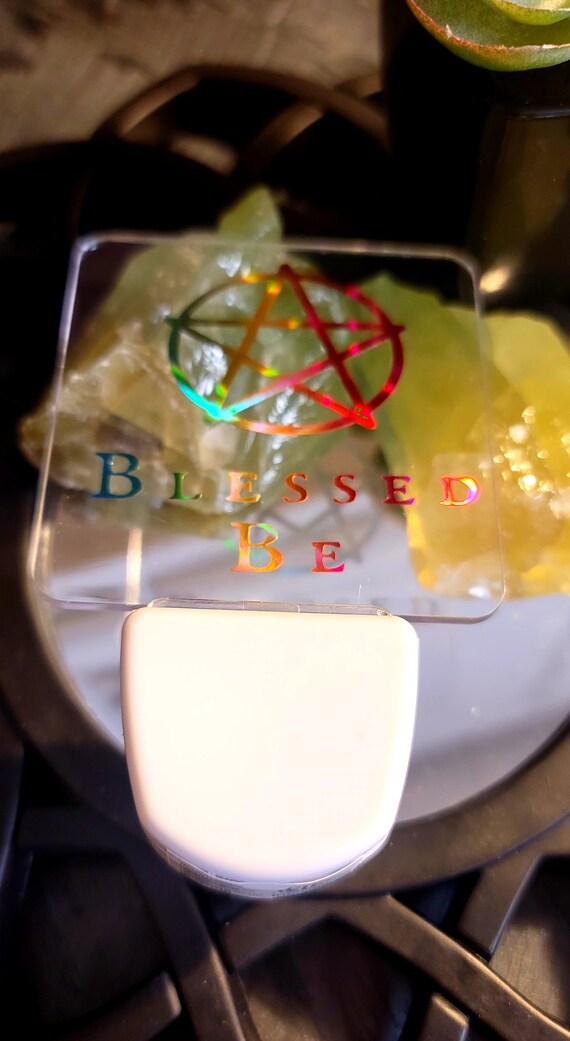 LED- "Blessed Be"  - Blue Glow Night Light