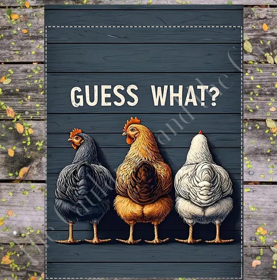 What's up Chicken Butt Flag for patio, lawn, garden, yard, deck, porch, or veranda