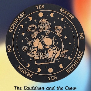 Skull 6&quot; Pendulum Divination Board with FREE PENDULUM