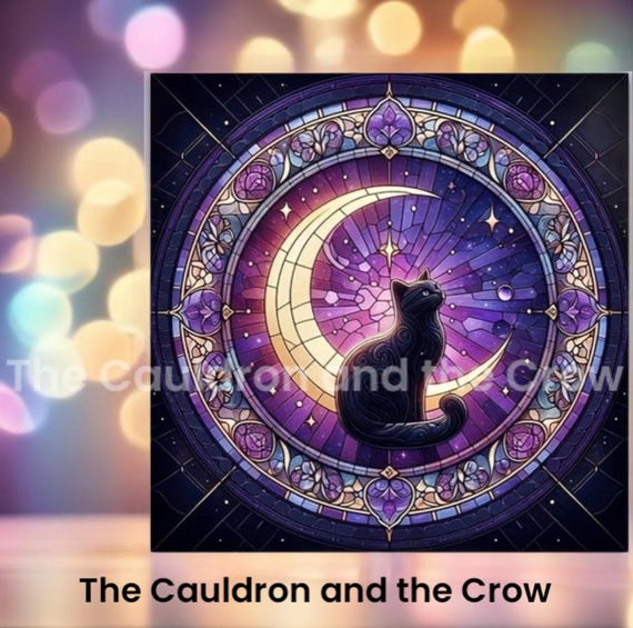 Mosaic Black Cat Altar Cloth Spiritual Black Cat Altar Cloth - Moon & Cat Cloth for Display - Oracle Cloth - Cat Divination Cloth 29.5"