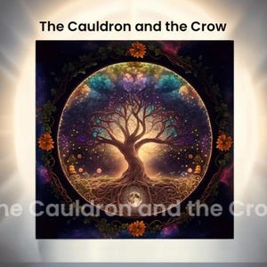Aurora Blossom Tree of Life Altar Cloth, Pentacle, Tarot, Divination Table Cloth Size- (19.5 x 19.5 size)