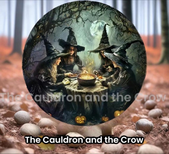 The Coven Meeting Metal Sign for Altar, Shrine, Garden or Home Decor