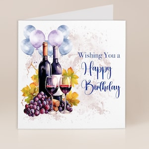Male Birthday Card | Wine lover Birthday Card | Birthday card for Him