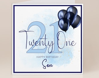 Biglietto Invito Compleanno Tema Chic Blu Modello Codice: PB 31 O - Foto 8